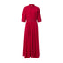 Effie Linen Pipped Maxi Dress - Red