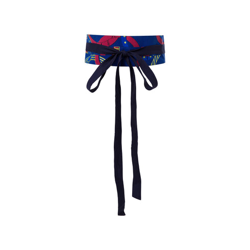 Hash Reversible Obi Belt - Navy Red Gold Blue