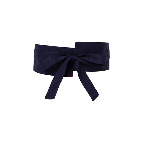 Hash Reversible Obi Belt - Navy Red Gold Blue