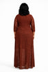 Chocolate Lace ¾ Sleeve Maxi Dress