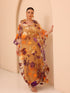 Naa Organza Boubou - Orange Purple