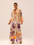 Bella Tailored Organza Coat - Orange Purple