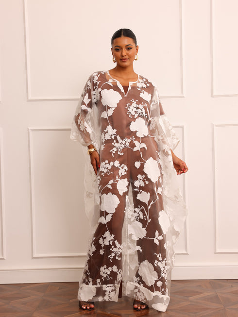 Naa Organza Boubou - White