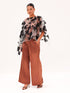 Esi Organza Poncho - Black