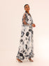 Bella Tailored Organza Coat - Black & White
