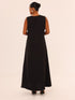 Sleeveless Satin Maxi Dress - Black