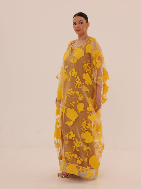 Naa Organza Boubou - Yellow