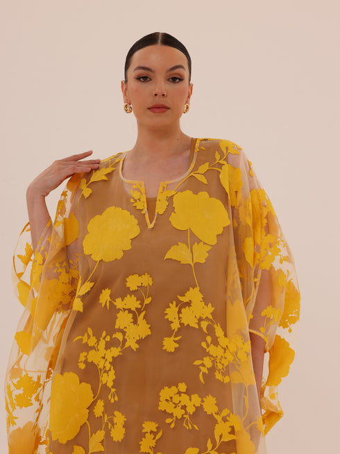 Naa Organza Boubou - Yellow