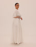 Ama Wrap Satin Dress - White