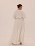 Ama Wrap Satin Dress - White