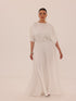 Ama Wrap Satin Dress - White