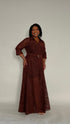 Chocolate Lace Maxi Shirt Dress