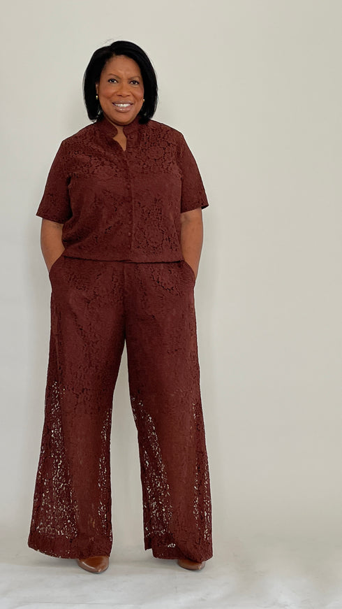Chocolate Lace Pants