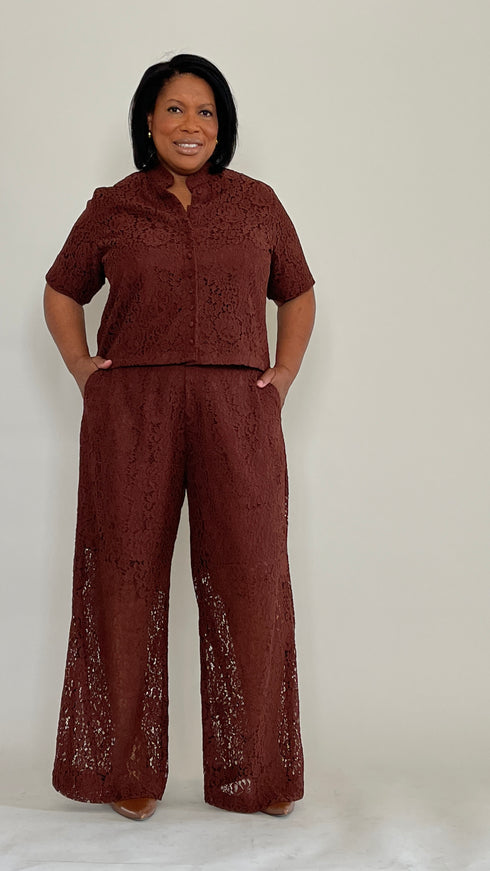 Chocolate Lace Pants