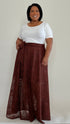 Chocolate Lace Maxi Skirt