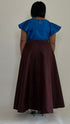 Cobalt Blue Taffeta Blouse