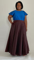 Cobalt Blue Taffeta Blouse