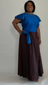 Cobalt Blue Taffeta Blouse