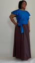 Cobalt Blue Taffeta Blouse