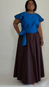 Cobalt Blue Taffeta Blouse