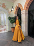 Clara Gold Taffeta Maxi Dress