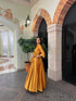 Clara Gold Taffeta Maxi Dress