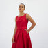 Thais Red Sleeveless Taffeta Maxi Dress