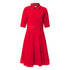 Effie Linen Midi Dress - Red