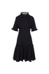 Jules Linen Frilly Dress - Black