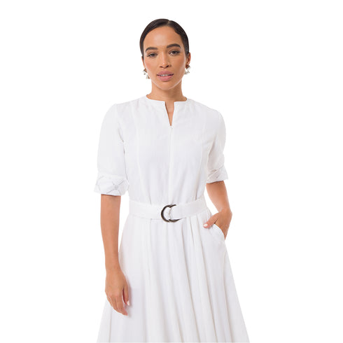 Elom Linen Maxi Dress - White