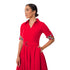 Winnie Linen Maxi Shirt Dress - Red