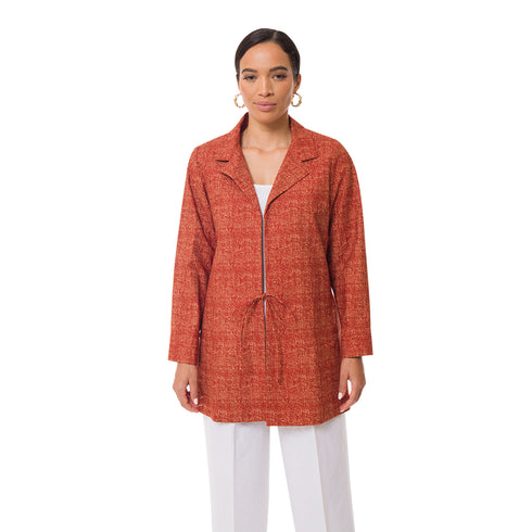 Cynthia Print Jacket - Brown