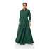 Winnie Linen Maxi Shirt Dress - Forest Green