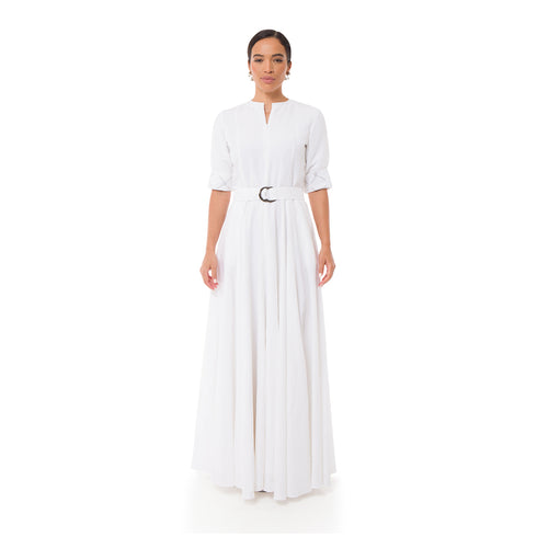 Elom Linen Maxi Dress - White