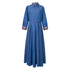 Salma Belted Maxi Shirt Dress - Denim