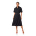 Salma Linen Midi Dress - Black