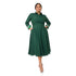 Salma Belted Midi Shirt Dress - Forest Green