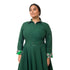 Salma Belted Midi Shirt Dress - Forest Green