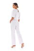 Dace Linen Kimono Jumpsuit - White
