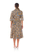 Winnie Wax Print Midi Shirt Dress