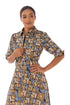 Winnie Wax Print Midi Shirt Dress