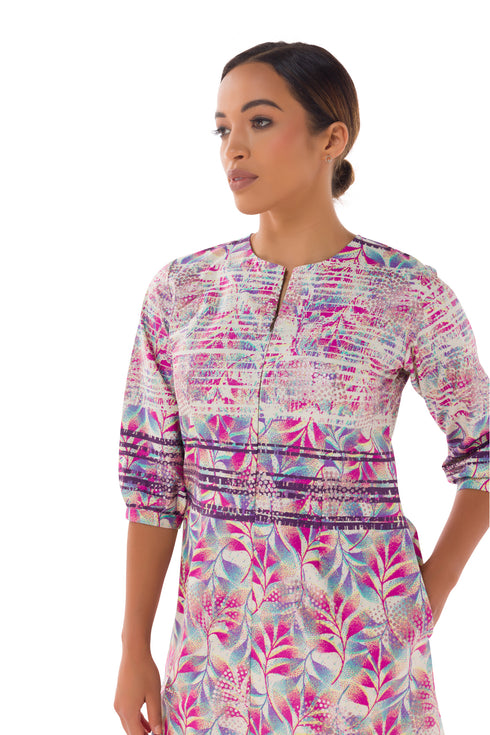 Bijoux Column Print Midi Dress