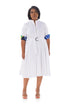 Winnie Linen Tunic Midi Shirt Dress - White