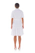 Jules Linen Frilly Dress - White