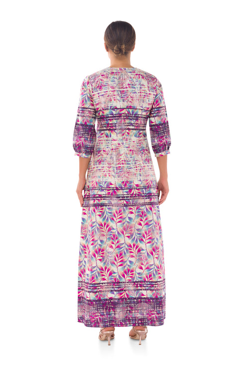 Bijoux Column Print Maxi Dress