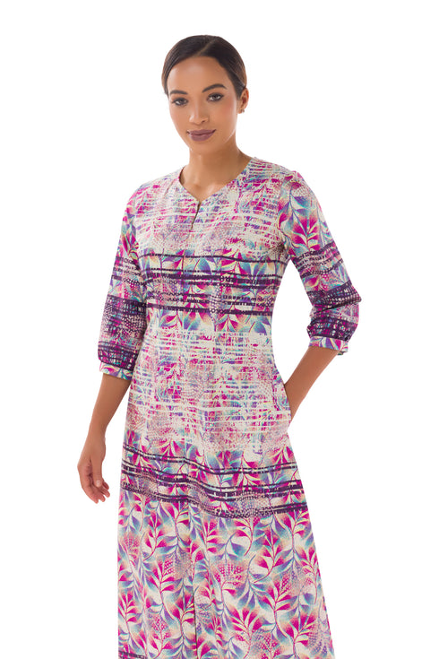 Bijoux Column Print Maxi Dress