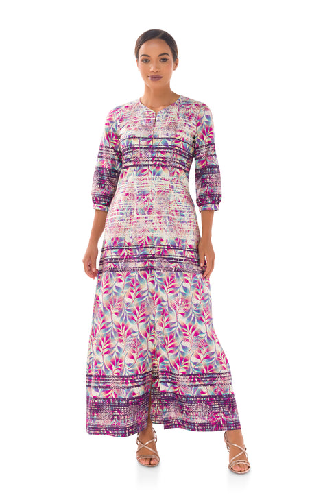 Bijoux Column Print Maxi Dress