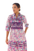 Louisa A Line Print Shirt Dress
