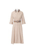 Winnie Linen Midi Shirt Dress - Taupe