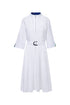 Winnie Linen Tunic Midi Shirt Dress - White